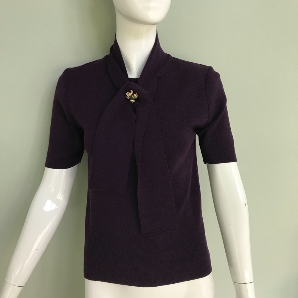 Ron Leal knit top with tie at neck